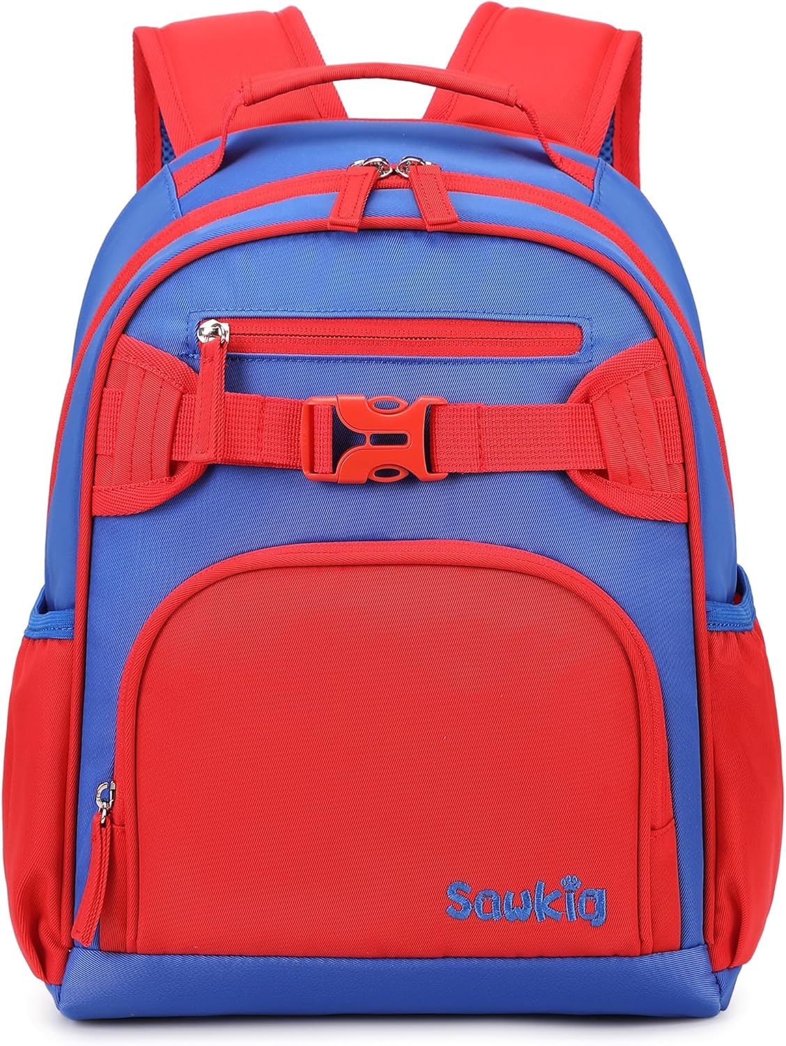 Cute Mini Toddler Backpacks for Boys 2-4 Little Kids Backpack Preschool Bookbag (Red Navy Blue)