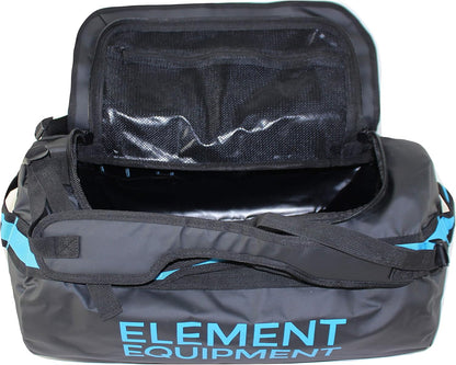 Element Equipment Trailhead Duffel Bag Shoulder Straps Waterproof Black/Blue Large