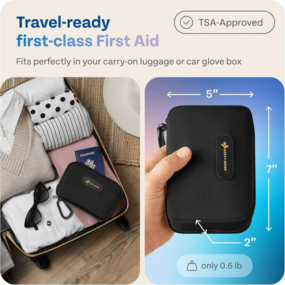KeepGoing Travel First Aid Kit for Car, Home, Hiking, Camping and Outdoor Emergencies - First Aid Kit Travel Size TSA-Approved