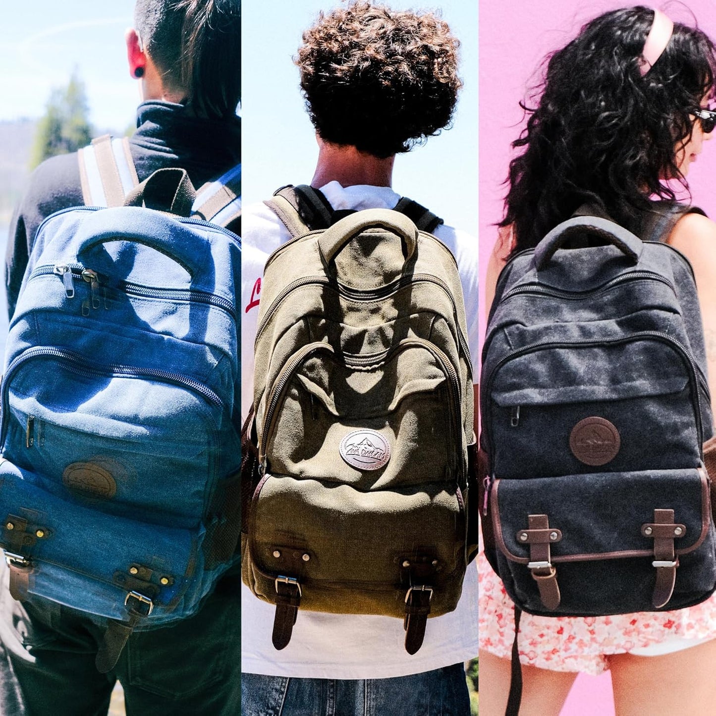 Ama Dablam Premium Original Canvas Backpack/ 17”Laptop/XL-30L/ Many Pockets | Strong Zippers | Thick Cotton | College Travel