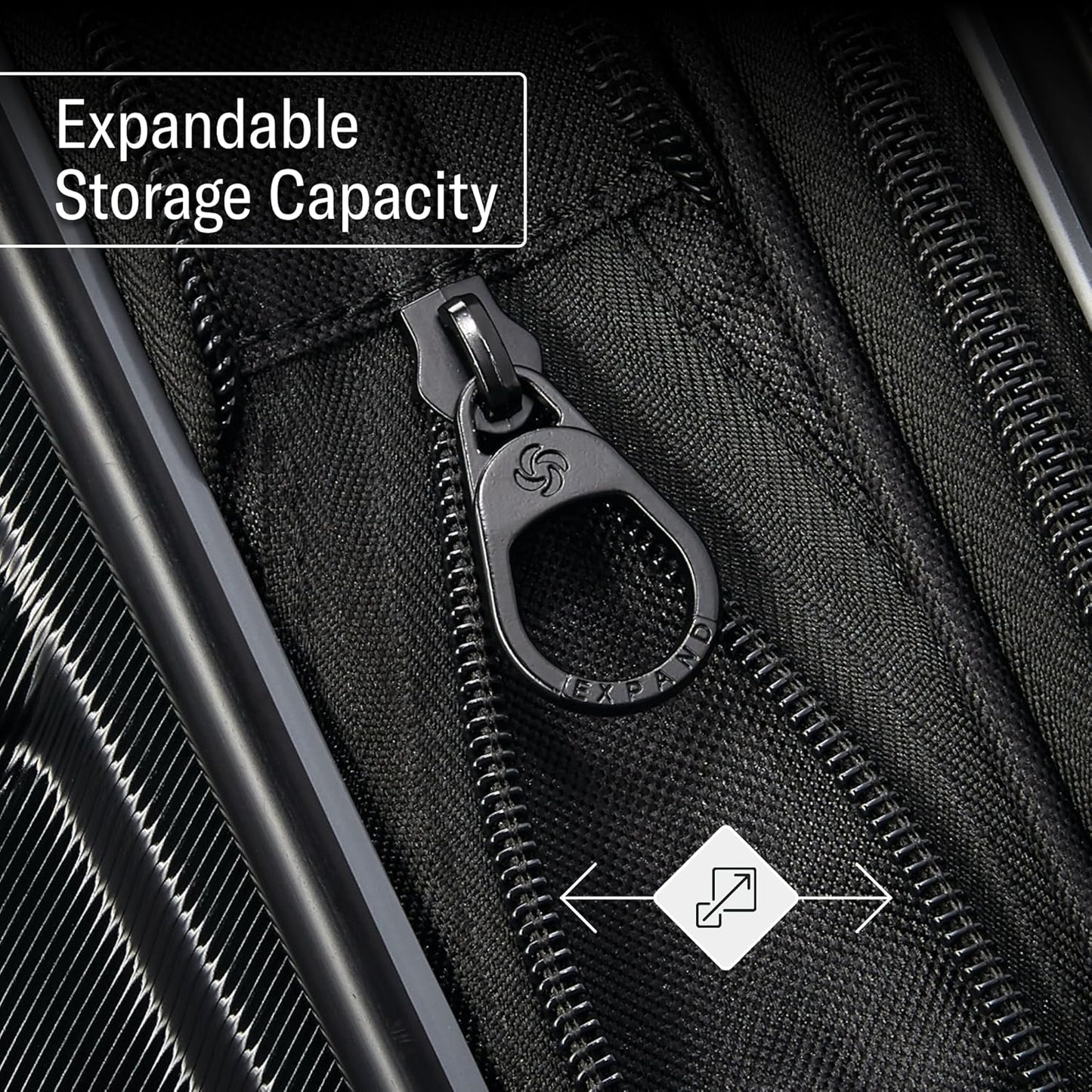 Samsonite Omni 2 28-Inch Large Checked Hardside Luggage with 360° Spinner Wheels - Scratch Resistant Hardshell - TSA Lock - Expandable Polycarbonate Shell for Lightweight Travel - Midnight Black