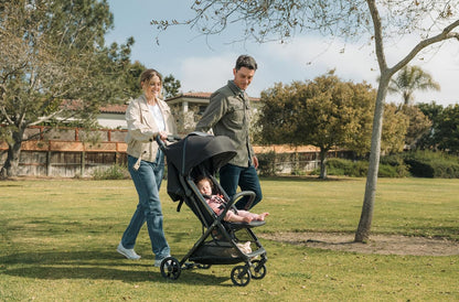 Inglesina Quid³ Stroller, Cosmic Black - Compact Reclining Travel Stroller for Baby & Toddler 0-55 lbs, One Hand fold, Car seat Compatible, Airplane Overhead, Lightweight, Foldable, XL UPF 50+ Canopy