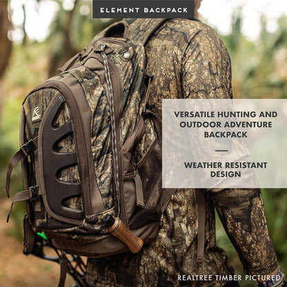 Insights Hunting by frogg toggs - The Element, Heavy Duty 1,831 Cubic Inch Hiking Fishing Camping Hunting Backpack, Realtree EDGE