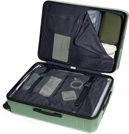 Away Large Checked Luggage, 29 Inch Hardside Suitcase with Spinner Wheels, Lightweight & Durable, TSA Lock, Sea Green