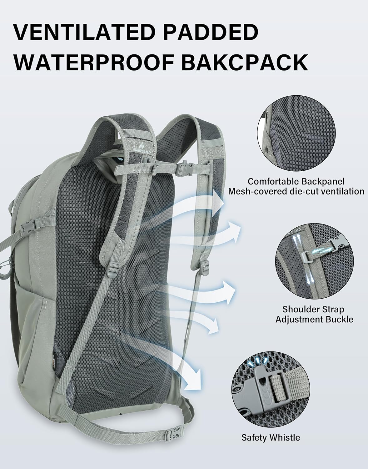 Pioneer Camp Hiking Backpack 22L Small Hiking Hydration Gear Lightweight Camping Backpack Travel Daypack for Women Men