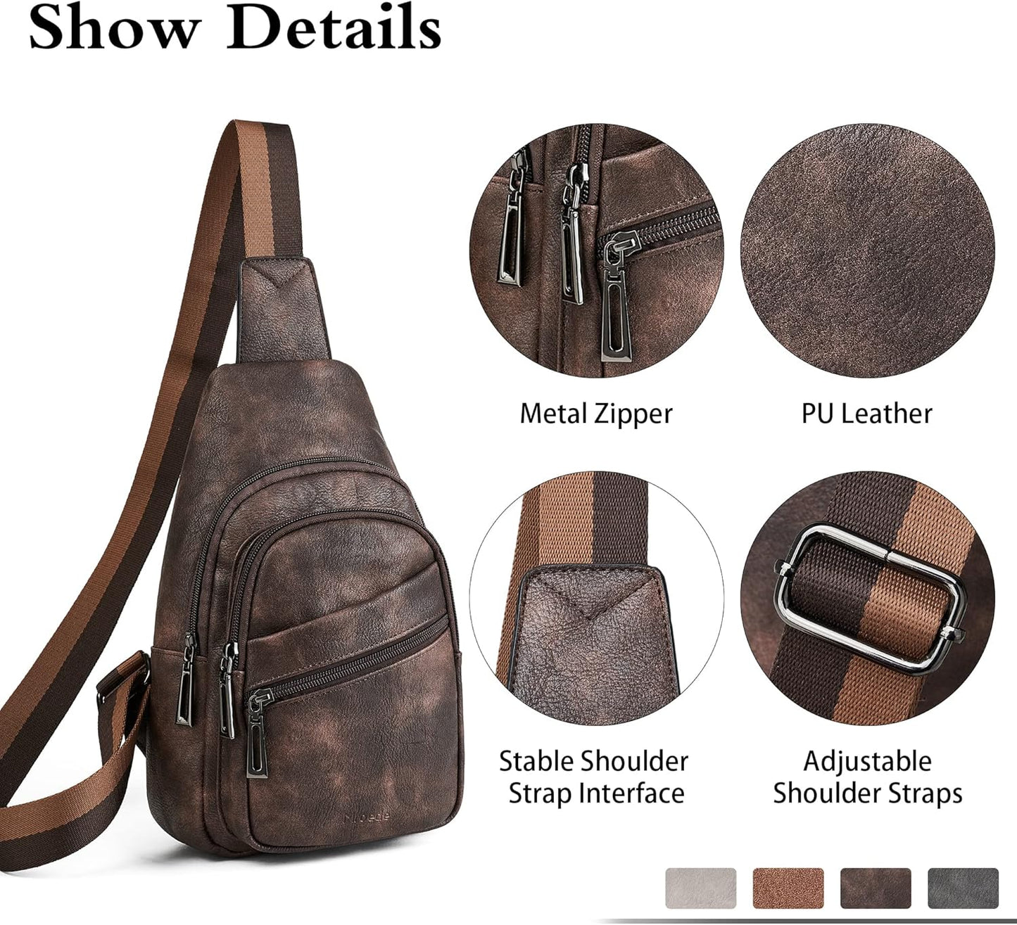 Sling Bag Crossbody Bags for Women Small Cross Body Bag Fanny Packs Chest Sling Purse for Daily Travel Leisure Sport