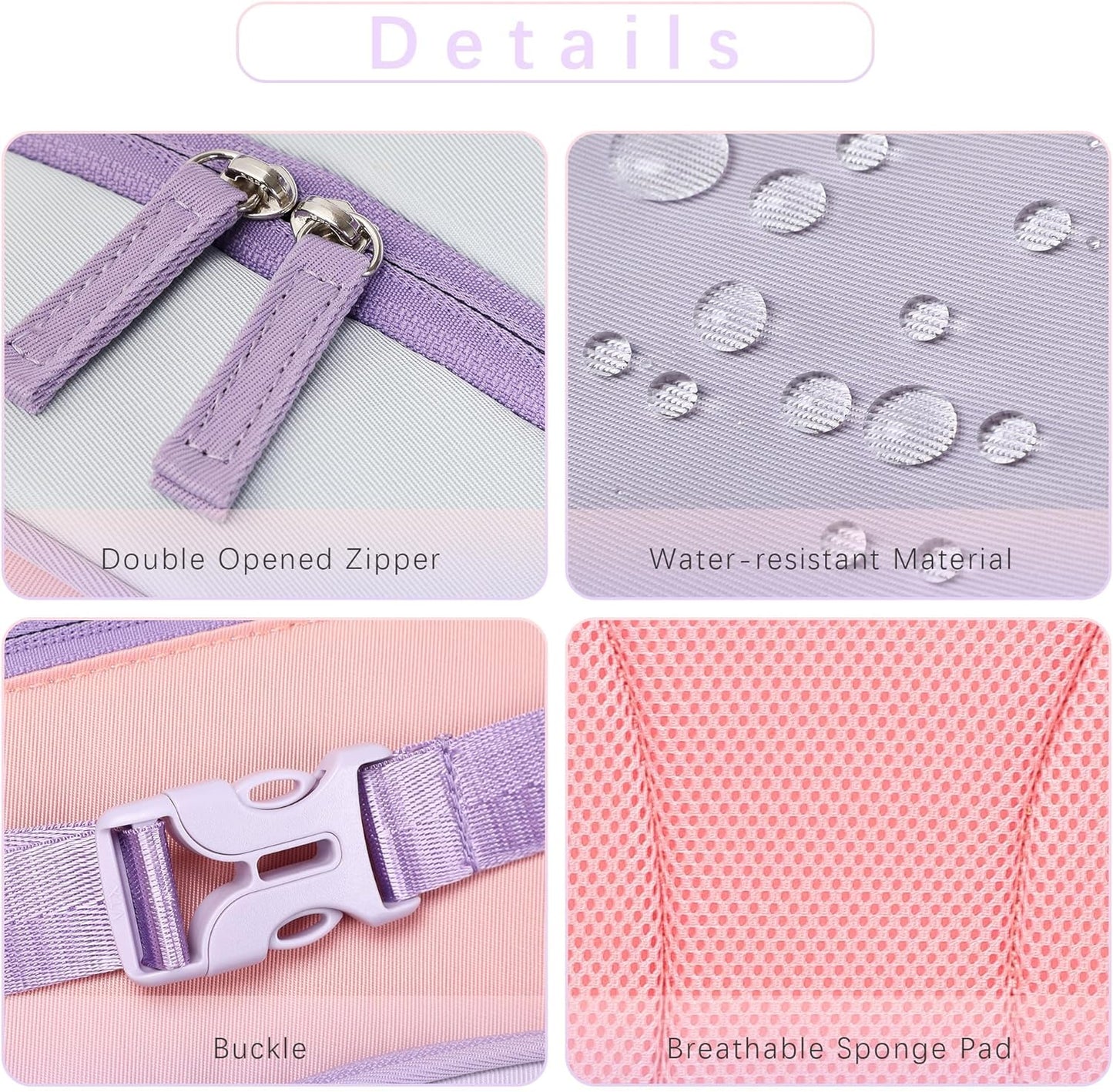 Cute Mini Toddler Backpacks for Girls 2-4 Little Kids Backpack preschool Bookbag (Purple Pink)