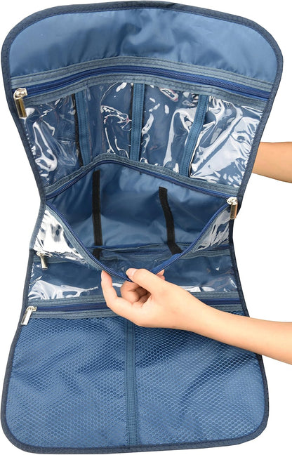 Freegrace Premium Hanging Toiletry Travel Bag - Cosmetic, Jewelry, Toiletry & Accessory Storage Organizer Bag, Large Size, Various Compartments
