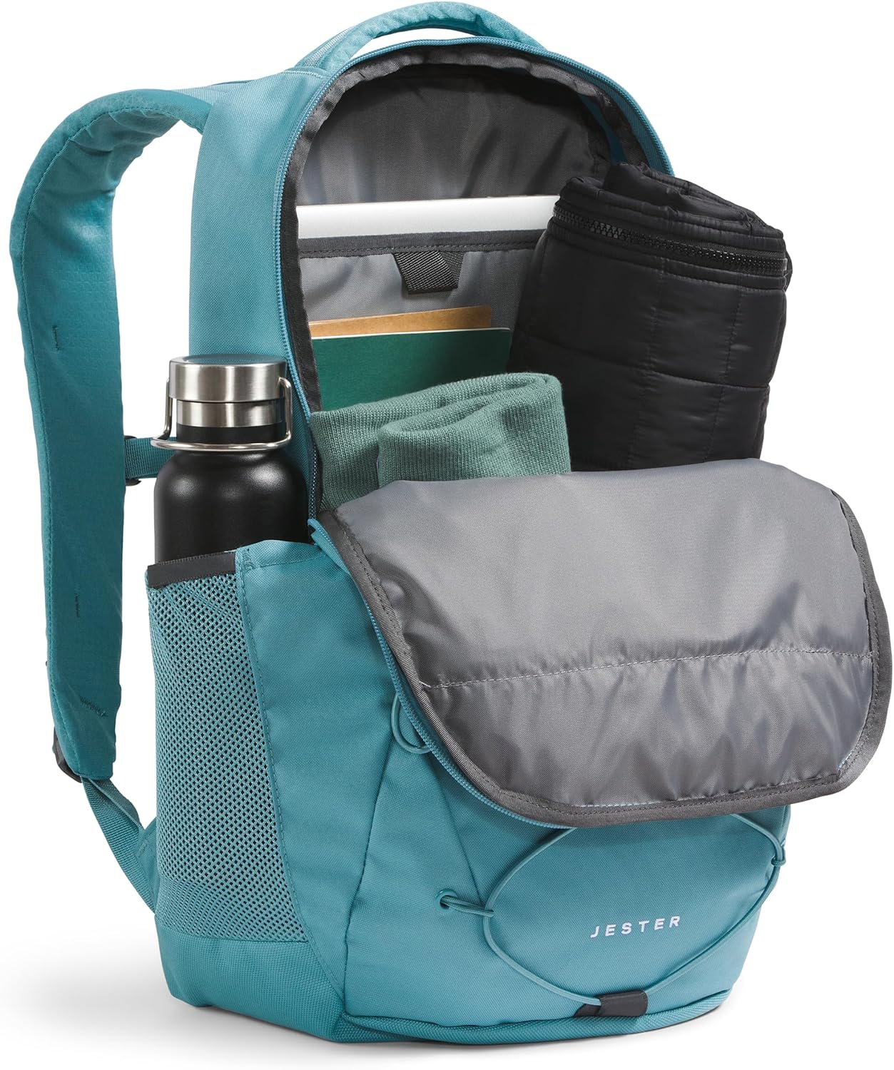 THE NORTH FACE Jester Everyday Laptop Backpack, Algae Blue/TNF White, One Size