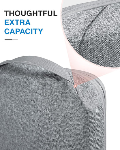 BAGSMART Compression Packing Cubes for Travel, 6 Set Travel Packing Cubes for Carry on Suitcases, Compression Travel Cubes & Suitcase Organizer for Packing with Shoe Bag Grey