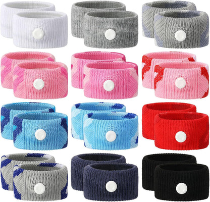 Zhanmai 12 Pairs Motion Sickness Bands for Kids Adults Nausea Wristbands Colorful Nausea Relief Bracelet for Car Sickness Pregnancy Ride Sea Flying Travel(Camouflage Color)