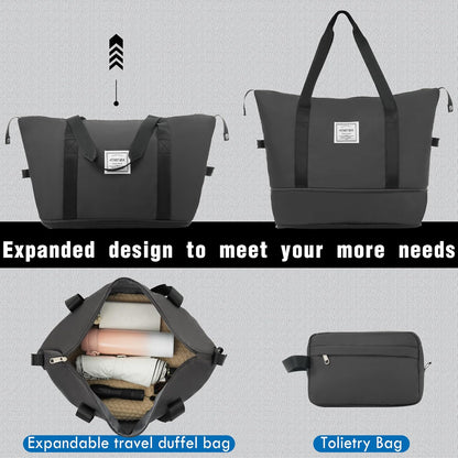 Merax Luggage Set 2 Piece Suitcase Sets with Spinner Wheel,Lightweight Hardside Expandable Travel Laggage with TSA Lock,Suitcase with Travel Bag(20"/28",Dark Gray)