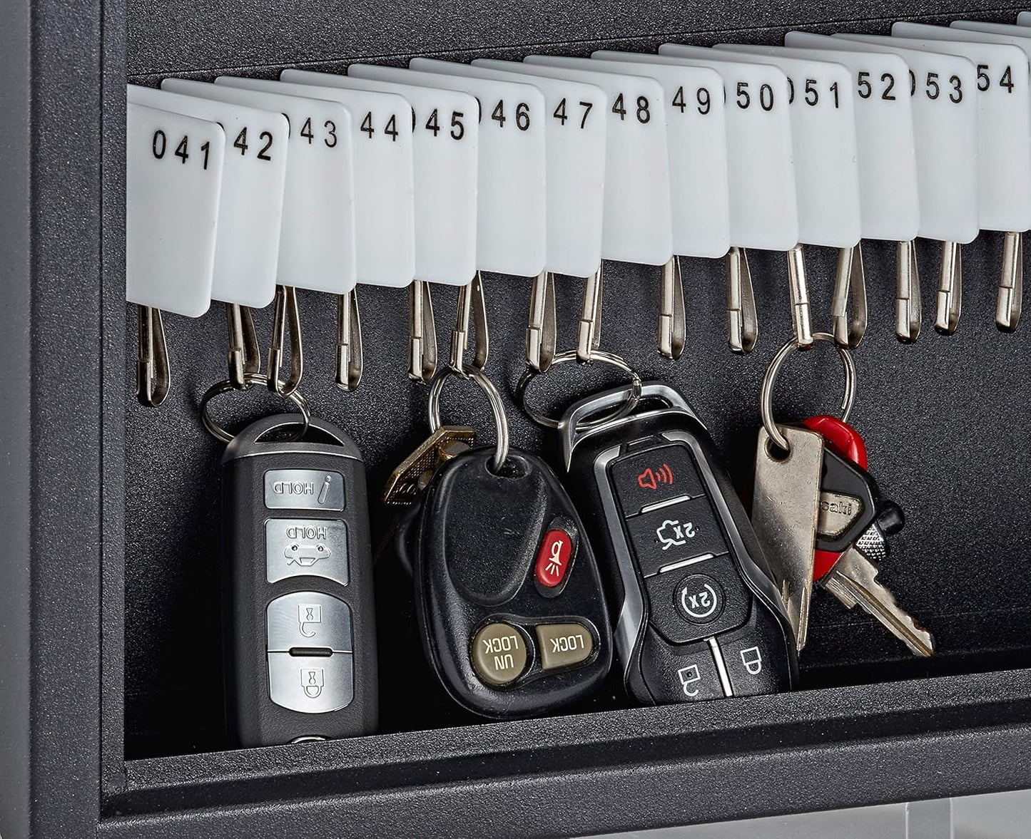 Adiroffice Key Holder Wall Mount - 60 Keys Lock Box with Code, Key Cabinet Wall Mount, Valet Parking Key Box, Car Dealer Key Cabinet - Space Saving Locking Key Box Wall Mount with Digital Lock