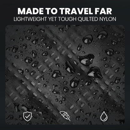 ISOKE Foldable Travel Duffel Bag - TSA Approved - With Wheels & Shoe Compartment - Weekender Bags for Women - Carry On Overnight Bag - Black - 16"×10"×24"