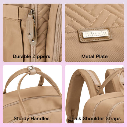 iniuniu Diaper Bag Backpack, 4 in 1 kit Large Unisex Baby Bags for Boys Girls, Waterproof Travel Back Pack with Diaper Pouch