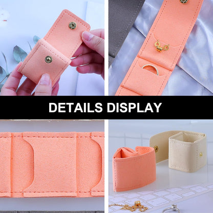 3 PCS Mini Travel Jewelry Organizer Bag - Tinycious Foldable Portable Case with Buckle, Auxiliary Jewelry Storage for Travel