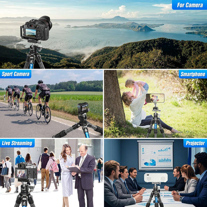 Carbon Fiber Travel Tripod with 360° Ball Head, Mini Desktop Tripod for DSLR Camera, Folded Height 10.6", Max Height 14.5″, Max Load 10kg/22lbs