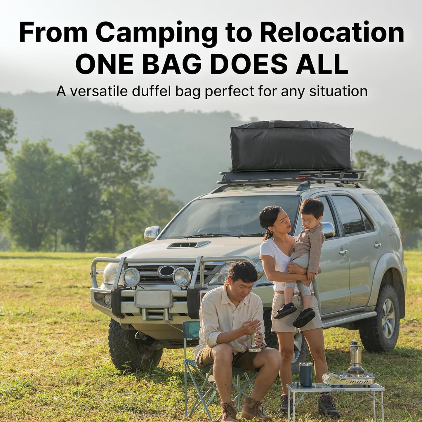 Plago Professional Quality Nylon Extra Large Duffel Bag, Lightweight Foldable Water Repellent, Cargo for Travel, Folding Bike, Tent Mattress Closet Storage (XXL: 173L capacity (35"" x 26"" x 11.8""))