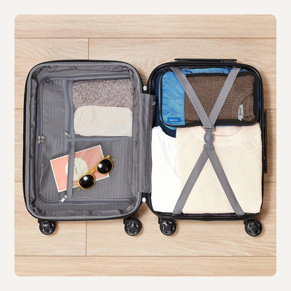 Amazon Basics 26" Hardside Medium Checked Luggage, Hardshell Suitcase With Wheels, Expandable For Up to 15% More Space, With Scratch-Resistant Surface, Four Multi-directional Wheels, Orange