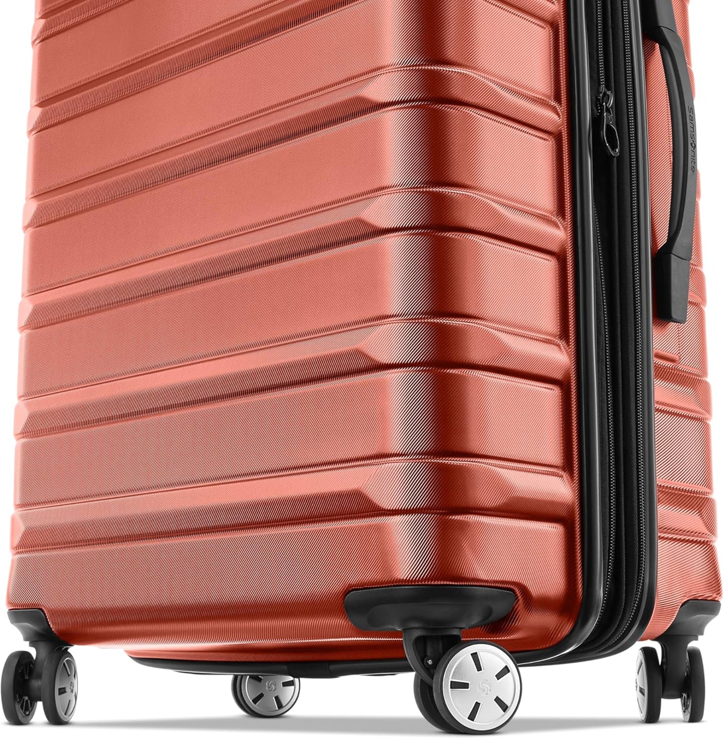 Samsonite Omni 2 Hardside Expandable Luggage with Spinner Wheels, 2-Piece Set (19/24), Brick Orange