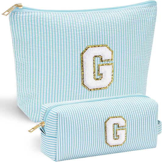 YOOLIFE Gifts for Women & Girls, Teen & Birthday Gifts, Personalized Initial Makeup Bag