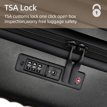 20 Inch Carry on Luggage,Airline Approved 22x14x9 Hard Shell Carry on Suitcase with 360° Spinner Wheels,TSA Lock and Lightweight Hardside Carry-on Luggage for Travel (Black, 20 Inch)