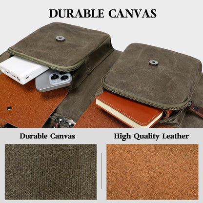 Waxed Canvas Garment Bags for Travel, Convertible Carry On Garment Duffel Bag for Men Women, 2 in 1 Suit Bag Hanging Suitcase Business Travel Bag with Shoe Compartment (Vintage Grey, L)