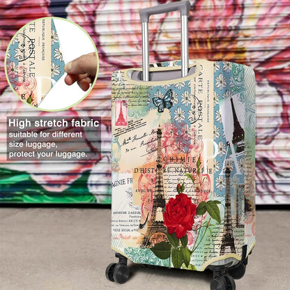 Travel Luggage Cover Suitcase Protector Fits 18-32 Inch Wheel Covers PatternedTravel Related Items Flower Luggage Protector Elastic XL