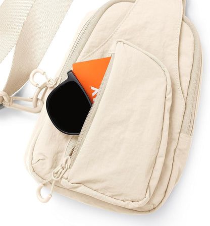 ODODOS Daily Sling Bag with Adjustable Straps Crossbody Chest Bag Lightweight Small Backpack for Casual Traveling Hiking