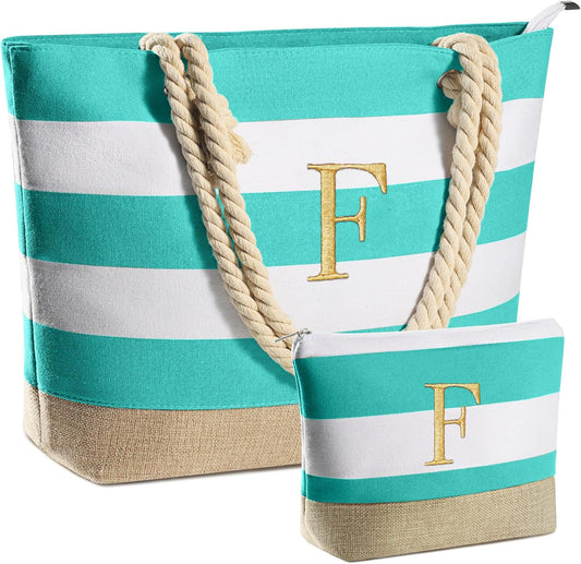 YOOLIFE Beach Bags for Women - Travel Canvas Beach Tote, Pool Waterproof Bag, Travel Essentials, Gifts for Women Birthday