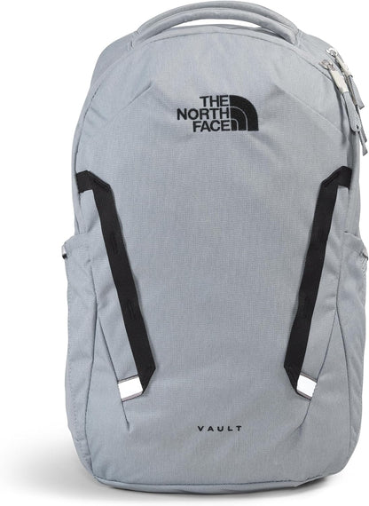 THE NORTH FACE Vault Everyday Laptop Backpack | Commuter Travel Bag with Water-Repellent Finish, Spacious Main Compartment, Mid Grey Dark Heather/TNF Black-NPF, One Size