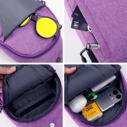 WATERFLY Small Crossbody Sling Backpack Anti Theft Backpack for Traveling Chest Shoulder Bag