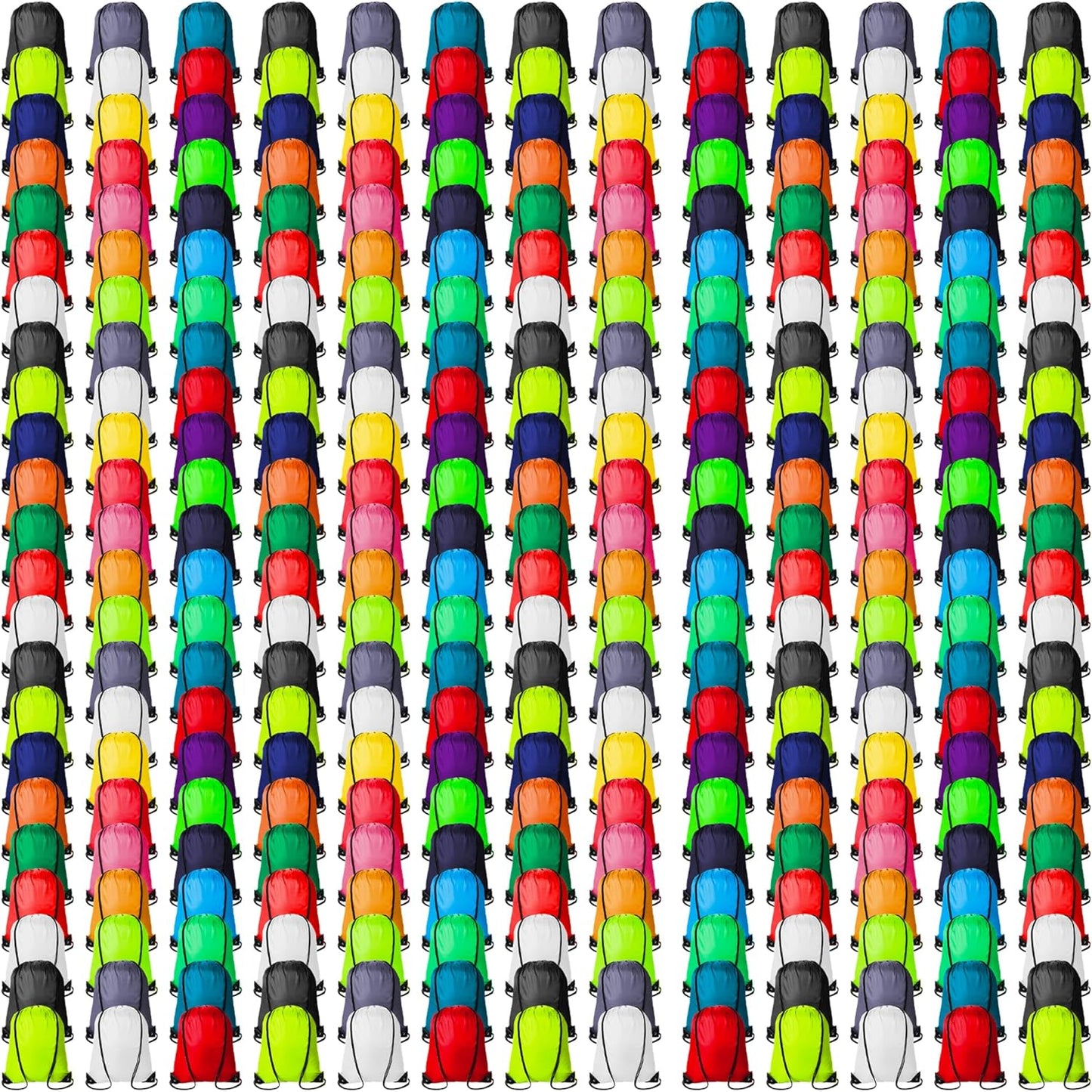 600Pcs Drawstring Backpack Bags String Backpack Sports Sack Pack Bulk Cinch Tote Gym Bag For Women Men Outdoor Traveling Sports Backpack(20 Colors)