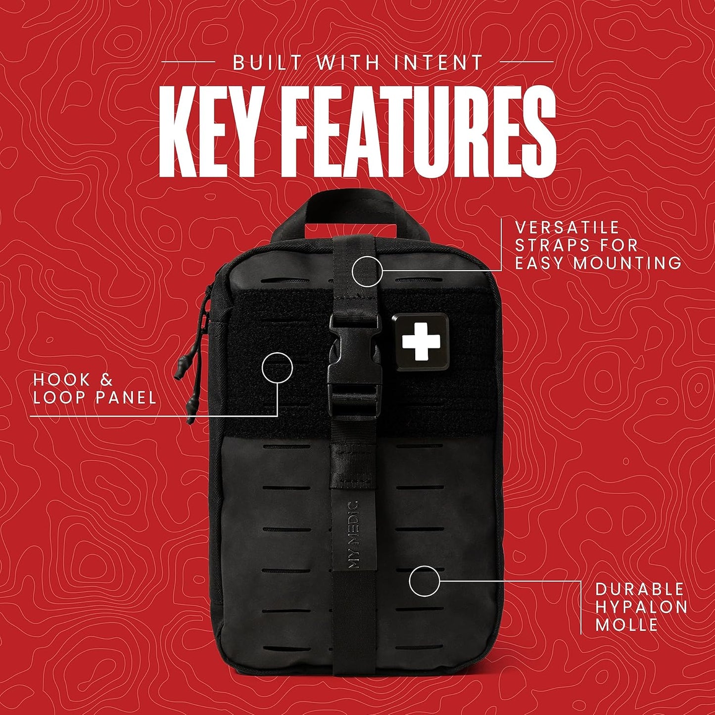 MY MEDIC MyFAK PRO Ifak First Aid Kit - 140 Life Saving Trauma and Medical Items - HSA FSA Survival Kit for Camping or Your Car - Black