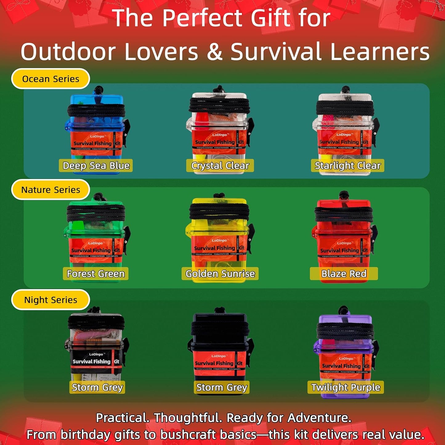 Mini Survival Fishing Kit Small Emergency Fishing Gear Box Pocket Fishing Tackle Travel Fishing Shoebox Surf Survivalist Fishing Accessories Pack Gifts for Fishing Starter Men