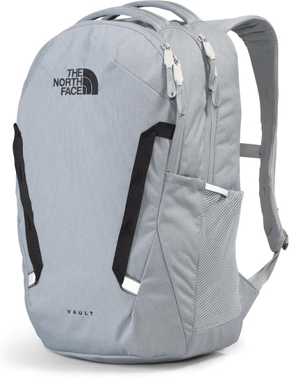 THE NORTH FACE Vault Everyday Laptop Backpack | Commuter Travel Bag with Water-Repellent Finish, Spacious Main Compartment, Mid Grey Dark Heather/TNF Black-NPF, One Size