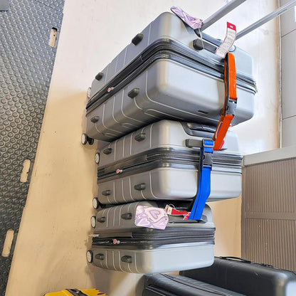 2Pack Add Bag Luggag Straps for Carry On Bag, Adjustable Suitcase Belt Add Bag Travel Attachment Accessories for Connect Your 3 Luggages, Green