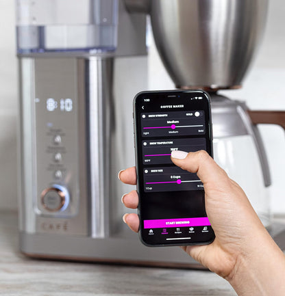 Café Specialty Drip Coffee Maker | 10-Cup Glass Carafe | WiFi Enabled Voice-to-Brew Technology | Smart Home Kitchen Essentials | SCA Certified, Barista-Quality Brew | Stainless Steel