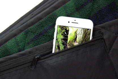 DOWN UNDER OUTDOORS Large Waterproof Windproof Extra Thick 350 GSM Quilted Fleece, or Sherpa Stadium Blanket