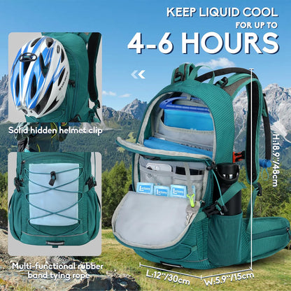 Hydration Backpack 3L Water Bladder, Hiking Water Backpack with Rain Cover, Insulation Hydration Daypack Rucksack for Cycling
