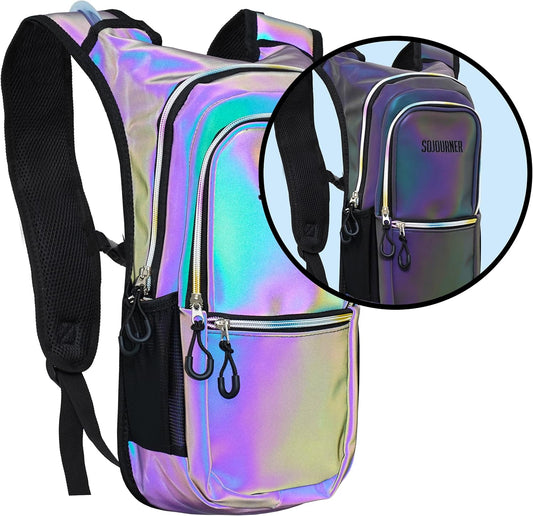 Sojourner Hydration Pack, Hydration Backpack - Water Backpack with 2l Hydration Bladder, Festival Essential - Rave Hydration Pack Hydropack Hydro for Hiking, Running, Biking, Festival Gear