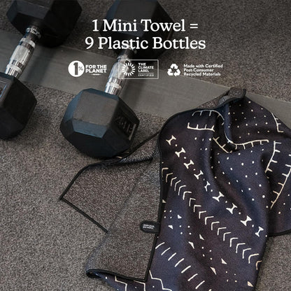 Nomadix Mini Towel - Perfect for Beach, Pool, Travel, Camping, Yoga - Made with Recycled Materials - Super Absorbent - Sand Resistant - Mud Cloth - 16x40