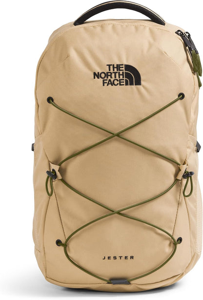 THE NORTH FACE Jester Everyday Laptop Backpack | Commuter Daypack with Water Repellent Finish, 16" Laptop Sleeve, Huge Main Compartment, Khaki Stone/Forest Olive, One Size