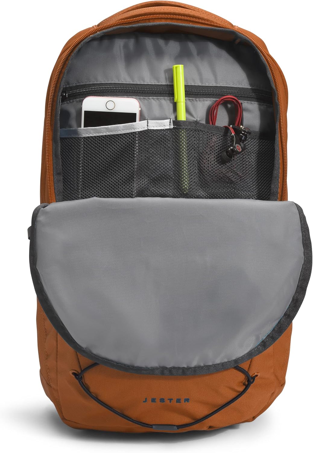 The North Face Jester Everyday Laptop Backpack, Leather Brown/Tnf Black, One Size