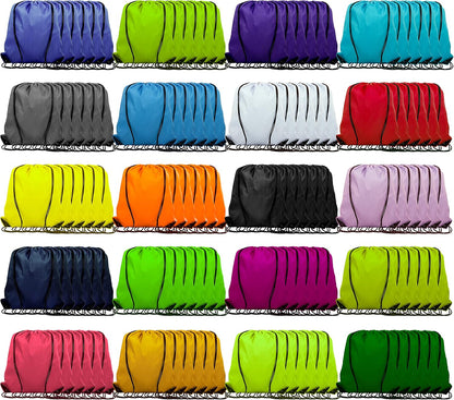 120 Pieces Drawstring Backpack Bags Sports Sackpack Bulk Cinch Gym Bag For Women Men Outdoor Sports Backpack(20 Colors)