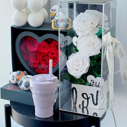 Silicone Collapsible Travel Mug Purple 15oz / 450ml - Leak-Proof Reusable Silicone Water Bottle for Hot and Cold Beverages - Travel Office and Home - Dishwasher Safe - Straw Included