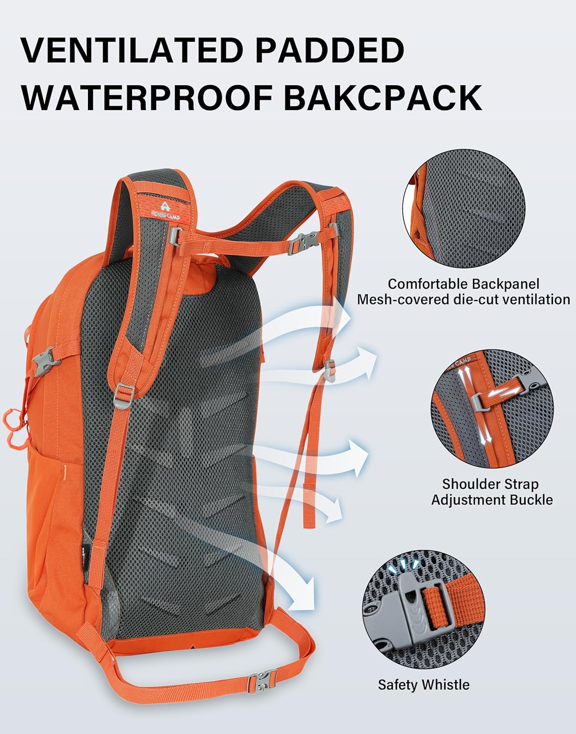 Pioneer Camp Hiking Backpack 22L Small Hiking Hydration Gear Lightweight Camping Backpack Travel Daypack for Women Men