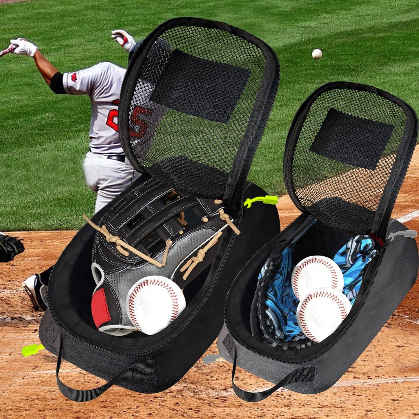 Shoe Bag Golf Travel Soccer Gym Sport with Side Accessory Outside Pocket for Socks Shoe Pouch Portable Large Shoe Storage Bag for Packing Zippered (all grey)