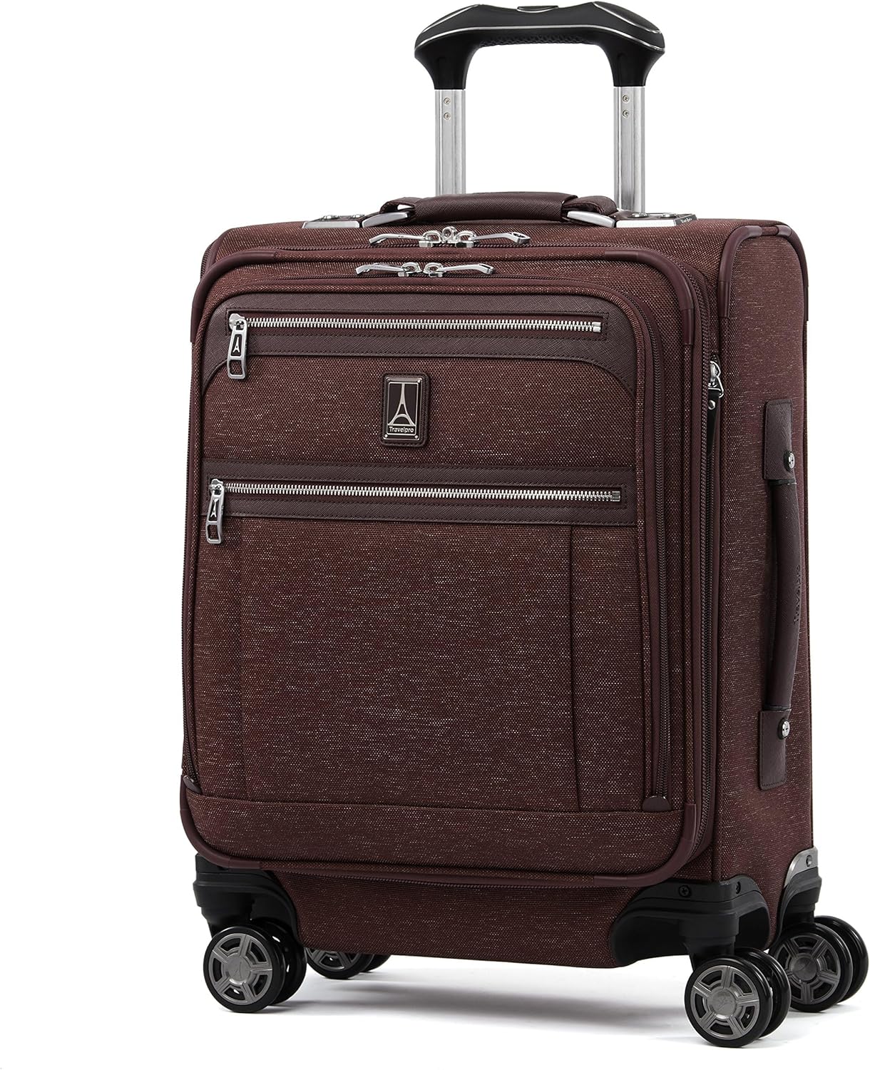 Travelpro Platinum Elite Softside Expandable Carry on Luggage, 8 Wheel Spinner Suitcase, USB Port, Men and Women, International, Bordeaux Red, Carry On 19-Inch