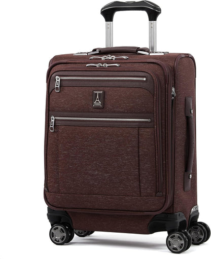 Travelpro Platinum Elite Softside Expandable Carry on Luggage, 8 Wheel Spinner Suitcase, USB Port, Men and Women, International, Bordeaux Red, Carry On 19-Inch